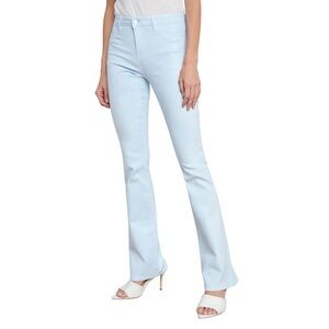 NWOT L'AGENCE Selma Coated High Rise Light Blue Denim Jeans